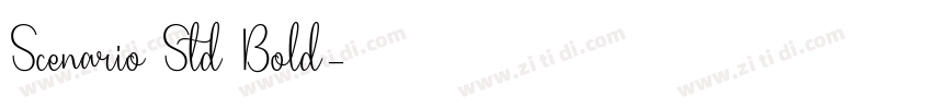 Scenario Std Bold字体转换